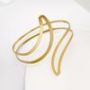 Gold Color Opening Arm Bracelet Metal Arm Bracelet Elegant Armband  Party Occasion