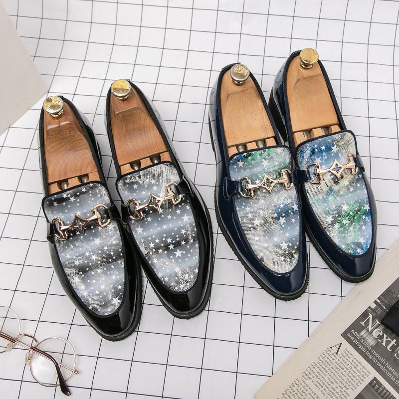 Mode Italienische Herrenschuhe Bunte Bunte Slipper Herren Slip-on Fahrschuhe Herren Nachtclub Mode Lederschuhe Hochzeitsschuhe