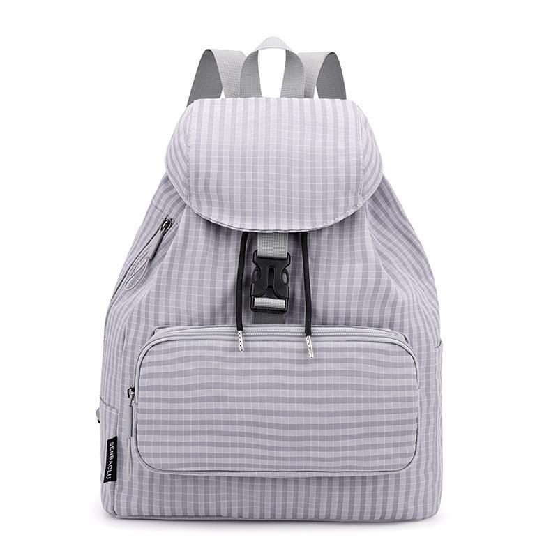 Vintage Check Backpack Commuter Lightweight Nylon Backpack