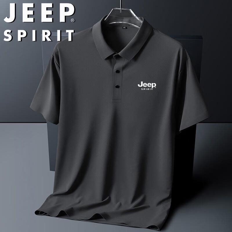 

JEEP SPIRIT Men s Ice Silk Quick-Dry Polo Shirt L