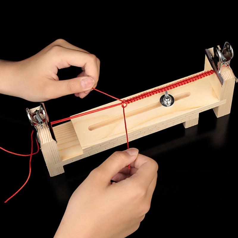 Wood Paracord Jig, Adjustable Length Paracord Jig Bracelet Maker Diy Hand Knitting Bracelets Necklaces