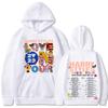 New Love On Tour Concert Hoodie Harajuku Hip Hop Oversized Hoodies Unisex Y2k Clothes Long Sleeve Hooded Sweatshirts Streetwear