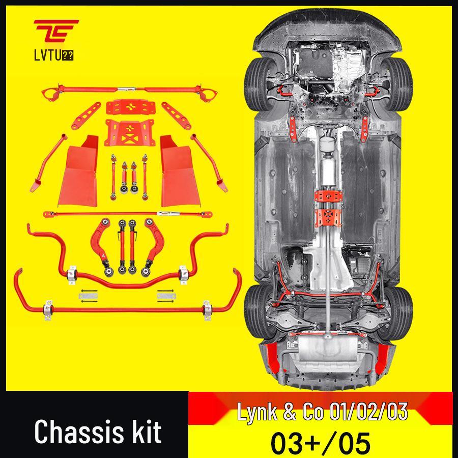 Lynk&Co 01/02/03/05 Chassis Reinforcement: Front Strut Bar with Anti-Roll Damping.