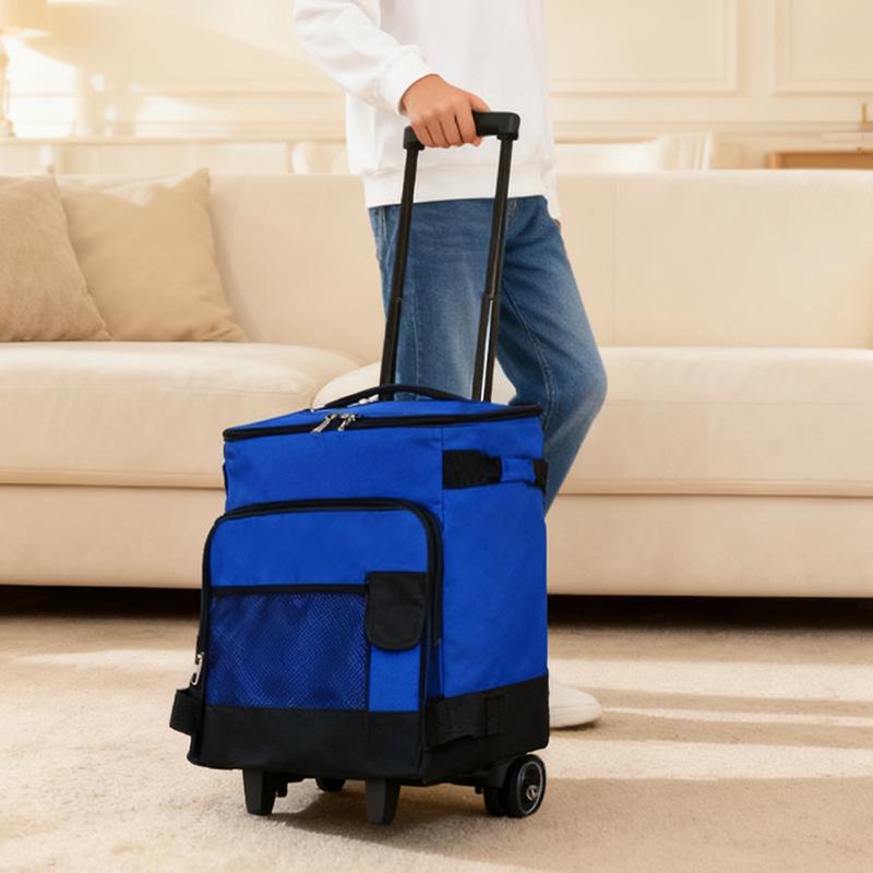 Portable Multi-Functional Travel Trolley Case with Insulated Cooler Bag