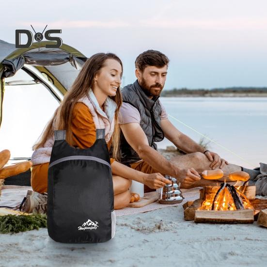 Outdoor Backpack Waterproof Foldable Lightweight Breathable Shoulder Strap Large Capacity Hiking Camping Trips Storage Bag