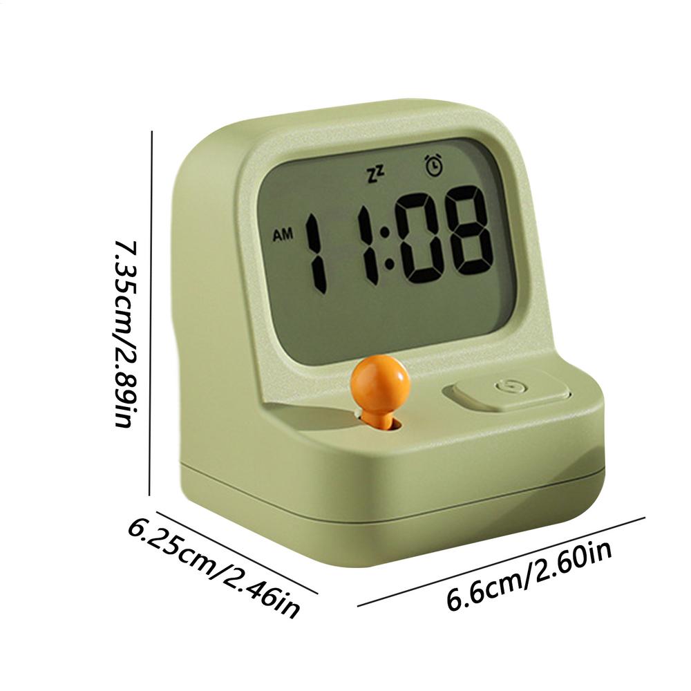 Digital Alarm Clock Silent Snooze Function Large Screen Digital Alarm Clock With Backlight For Teens Girls Boys Children Seniors зелёный