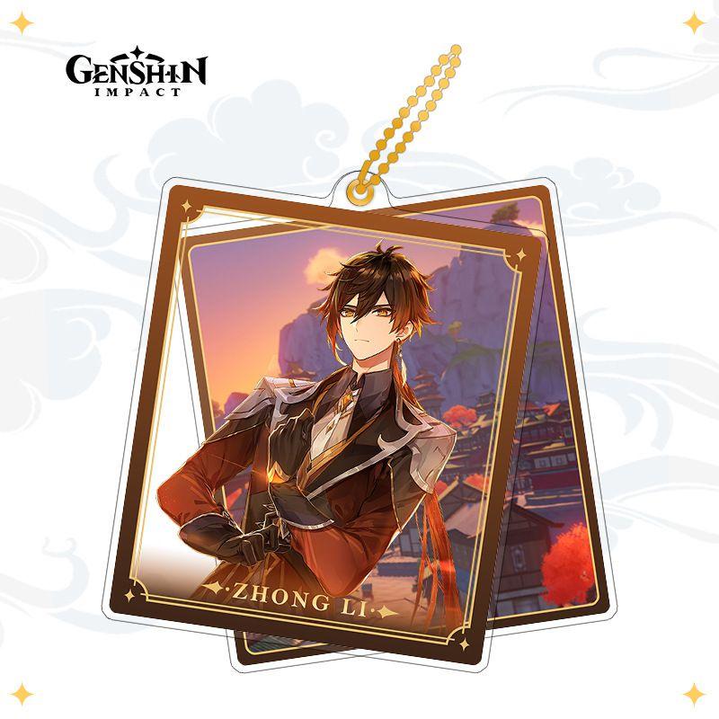 High Quality Genshin Impact Keyring With Double Sided Design