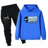 PB1174 Kids Boys Girls NINJA KIDZ Printed Long Sleeves Hoodie Trousers Top Pants Clothes Sets