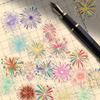 50pcs Vintage Fireworks Stickers Suitable for Scrapbooking,Skateboard,Luggage,Planner Decoration Self-Adhesive Plastic Stickers