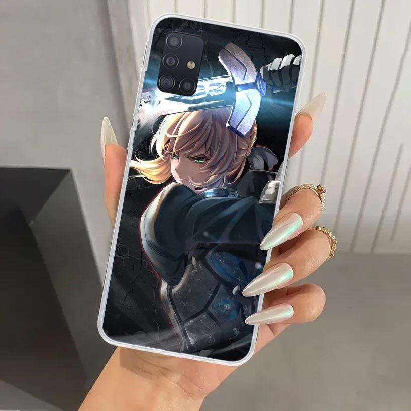 Fate Zero Stay Night Saber Phone Case for Samsung Galaxy A52 A32 A22 A12 A02S A50S A30S A10S Note 20 Ultra 10 Plus S10 A31 A20 A