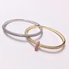 Diamond-Studded Double-Circle Detachable Double-Ring Bangle - High-End European & American Fashion for Women