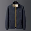 Herfst en Winter Geborduurde Fleece Lamswol Herenjas Fleece Verdikte Fleece Jas