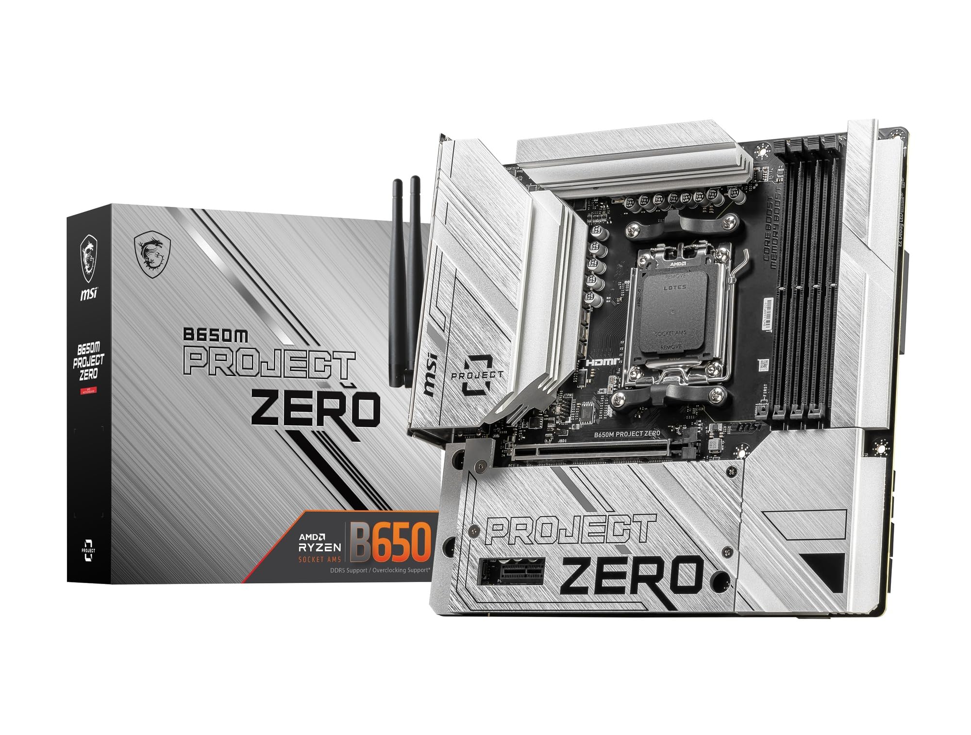

MSI B650M PROJECT ZERO Back-Connect Design Micro-ATX Motherboard MB6490 for AMD Ryzen 7000/9000 Series