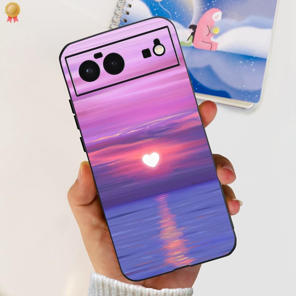 For Google Pixel 6 Case Cute Kawaii Cat Clear Silicone Shockproof Cover Capa For Google 6 Pixel 6 Pixel6 Phone Shell Funda Coque