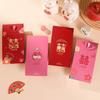 Blessing Words 3D Creative Red Envelopes Spring Festival Chinese New Year 3D Money Pocket HongBao Red Lucky Bag