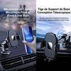 Support Téléphone Voiture Universel, Rotatif 360° avec Bras Extensible Pliable - Noir