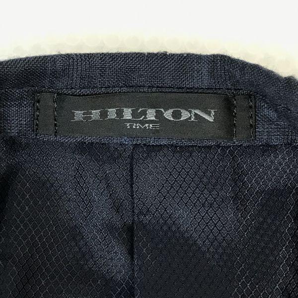 HILTON TIME GUABELLO Italian Fabric Tailored Blazer Men’s L Navy Check(USED)