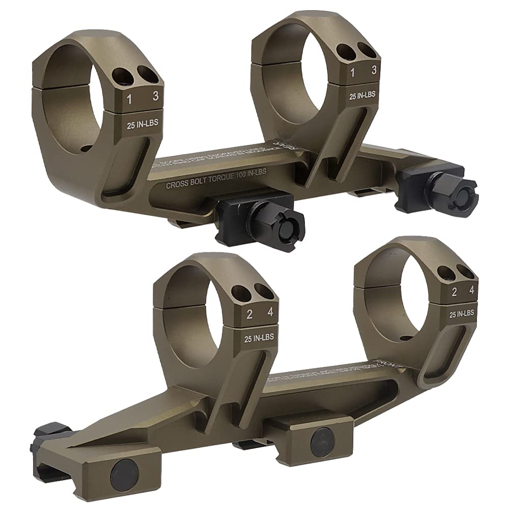 Evolution Gear NIGHTFORCE Ultra Mount 1.54" High Scope Mount Replica, 30mm Diameter, Hard Anodized 6068 Aluminum, Dark Earth