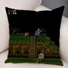 GGhosts N GGoblins Game Cushion Cover Natural Linen Organic Fabric DoubleSided Printing Breathable For Decor