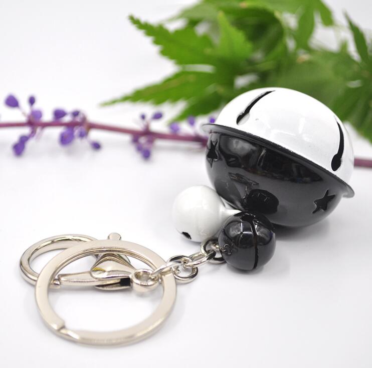 Moderne Zweifarbige Metallglocken Schlüsselanhänger Party DIY Geschenk Zubehör Schlüsselanhänger Niedliche Glocke Auto Schlüsselanhänger Tasche Anhänger Schmuck