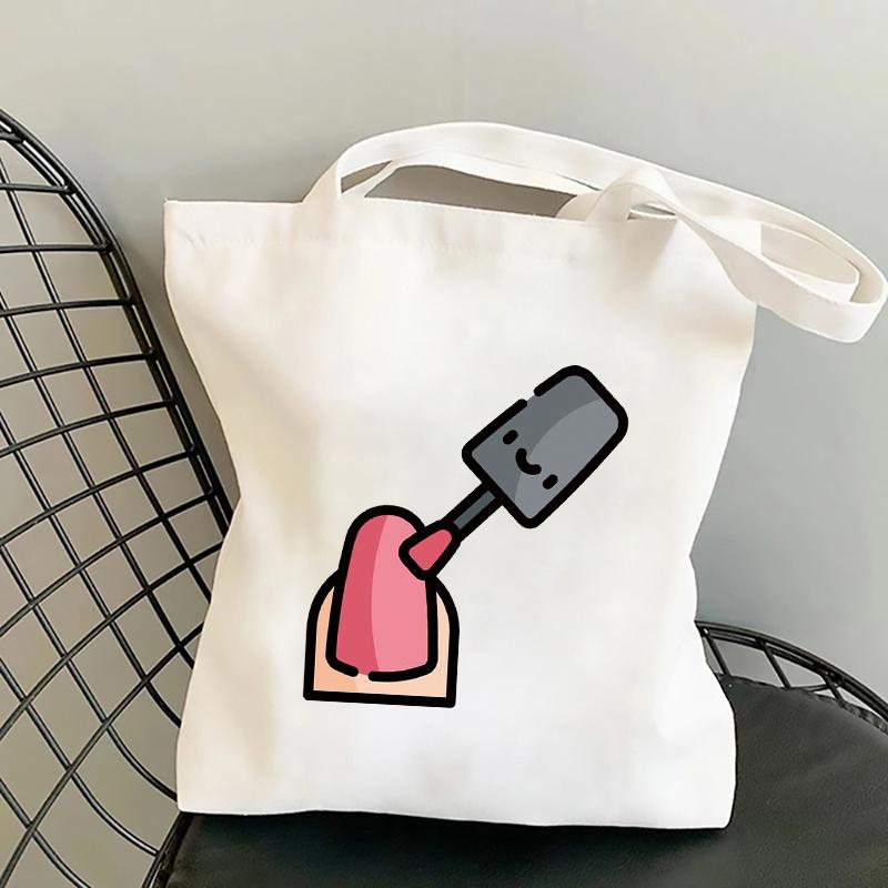 I Do Nail What Is Your Superpower Print Shopper Bag Women Harajuku Book Bag Fashion Large Foldable Shopping Bags Female Tote Bag