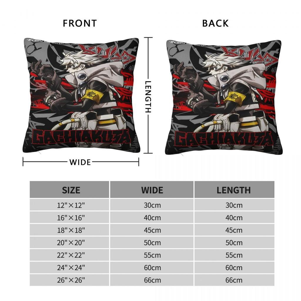 Gachiakuta Pillowcase Cushion Cover Zanka Riyo Enjin Throw Pillow Cover Soft and Home Decoration Zipper Multiple Sizes