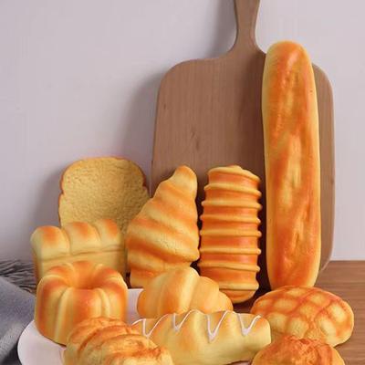 Squishy Croissant Squeeze Toy Slow Rising Sticky Stress Relief Toy Super Soft Food Creative Simulation Bread Anti-Anxiety Toys
