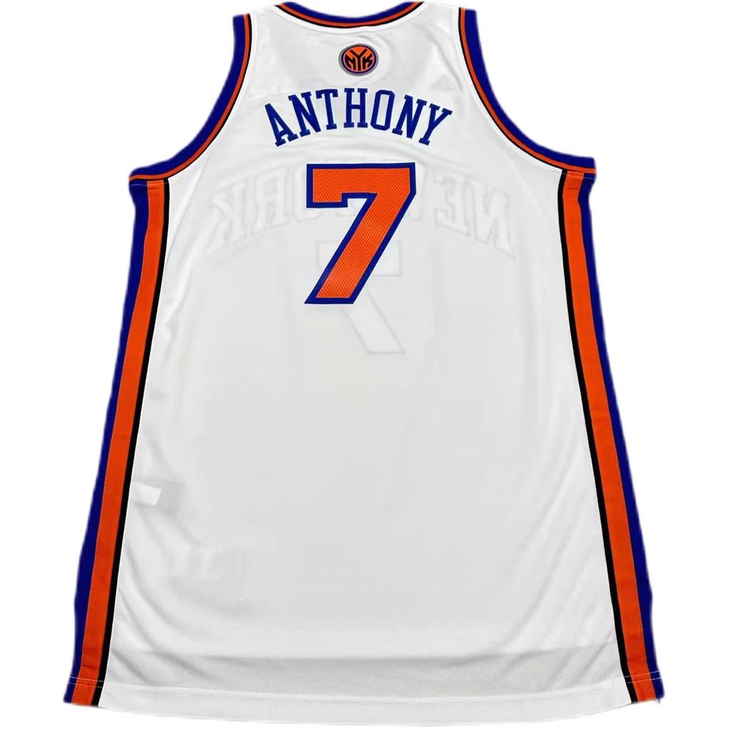 Adidas X NBA Collaboration Knicks Team 7 Anthony V-Neck Fashion Soft Sleeveless Basketball Jersey Unisex Jersey White 7912A-333-K91474