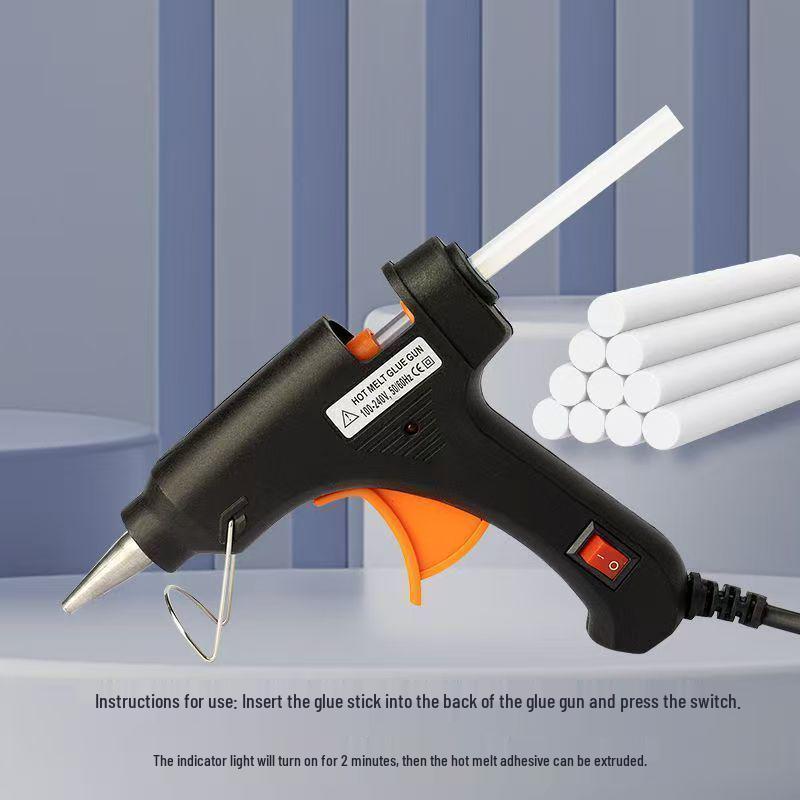 Safety Hot Melt Glue Gun with DIY Strong Adhesive Sticks and Anti-Scald Features