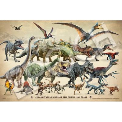 Epoch 1000 Piece Jigsaw Puzzle Jurassic WorldThe New Ruler Size Chart (50 X 75cm)