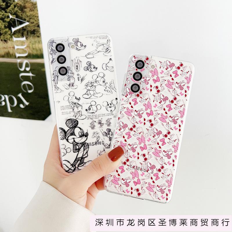 Applicable To Samsung S25ultra Apple Iphone17 Ins Mickey Minnie Mobile Phone Case Painted Cartoon Case