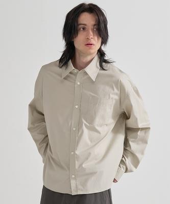 JUAN HOMME Crop Fit Solid Shirt (Sand Beige)
