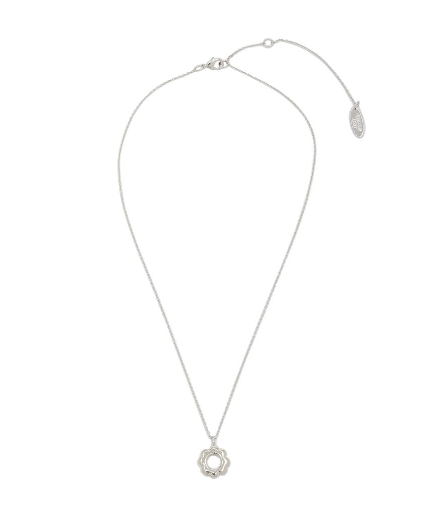 Covernat Woman Clover Heart Flat Necklace Silver