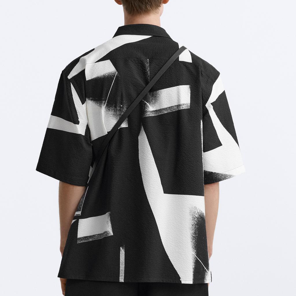 Zara Loose Comfortable Casual Short Sleeve Shirt Men Shirts 7380572-020