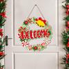 Christmas Day Welcome Wooden Signs Door Hanging Candy Welcome Christmas Wall Hanging Wall Decoration