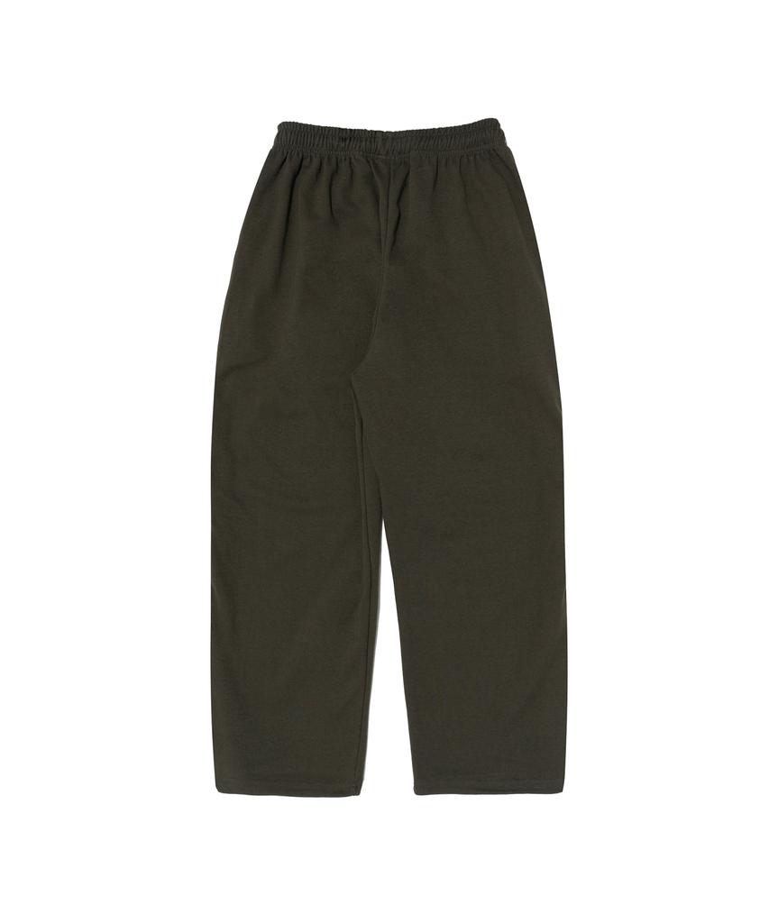 CARGOBROS Lettering Semi-Wide Sweatpants (Khaki)