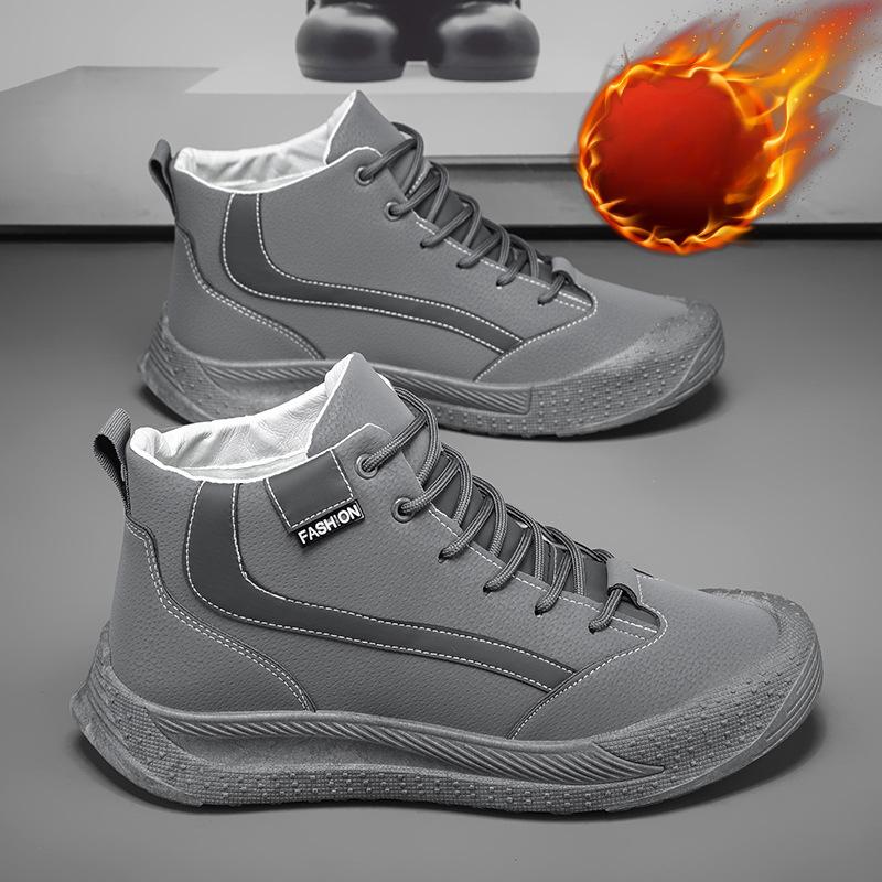 

Хлопковая обувь Мужская зимняя новая флисовая подкладка Толстые зимние ботинки Папины ботинки для людей среднего и пожилого возраста Хлопковая обувь Уличная мужская обувь 44