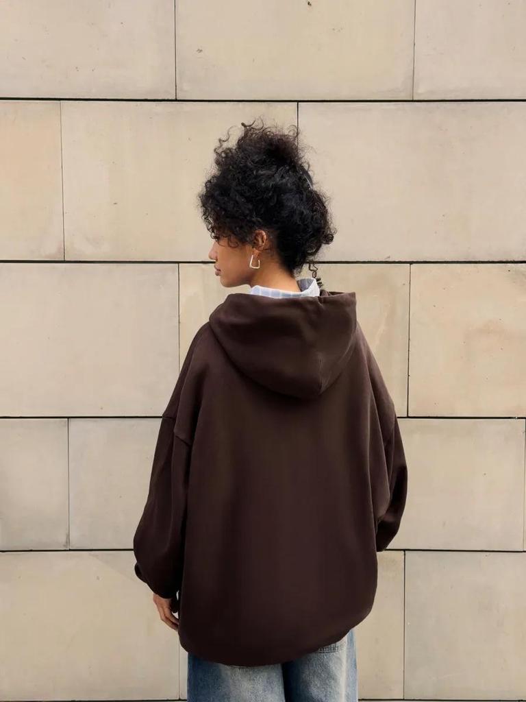 Retro Buchstaben Print Unisex Kapuzensweatshirt, Reine Baumwolle 420, Europäischer & Amerikanischer Stil, Vielseitige & Lockere Passform