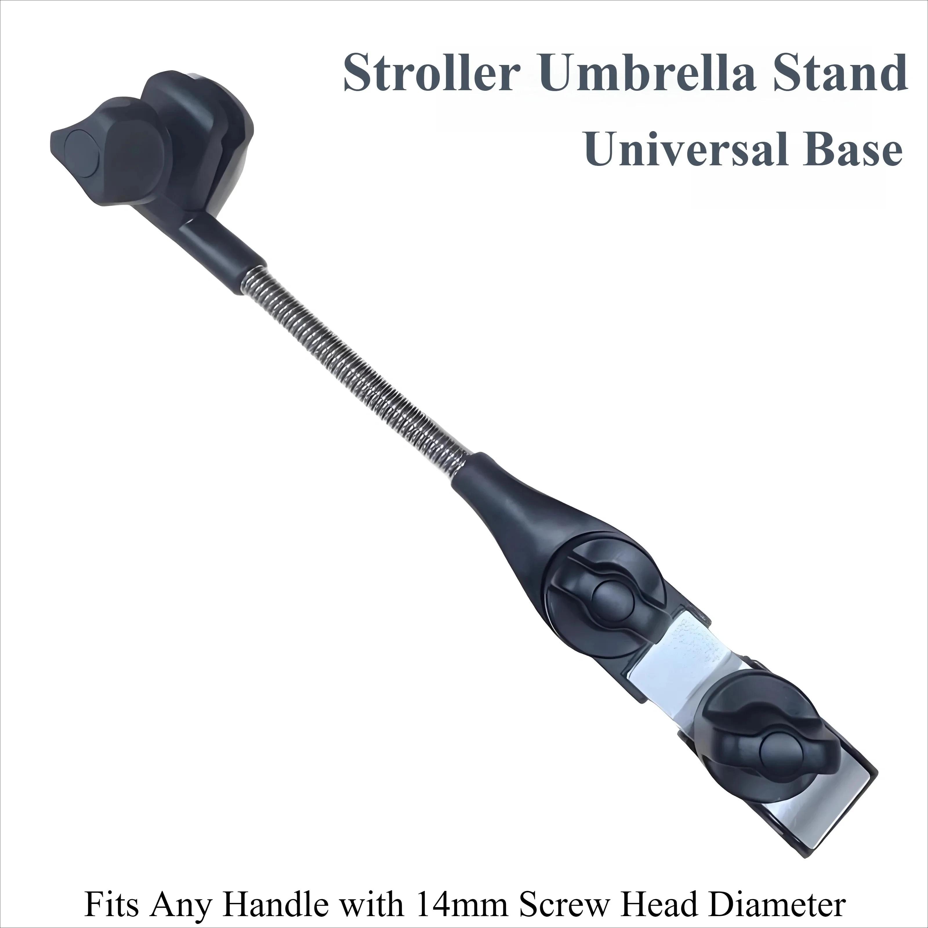 Oatsbasf Adjustable Golf Trolley Umbrella Holder Bracket Baby Stroller Umbrella Holder Foldable Umbrella UV Sun Rain Protection