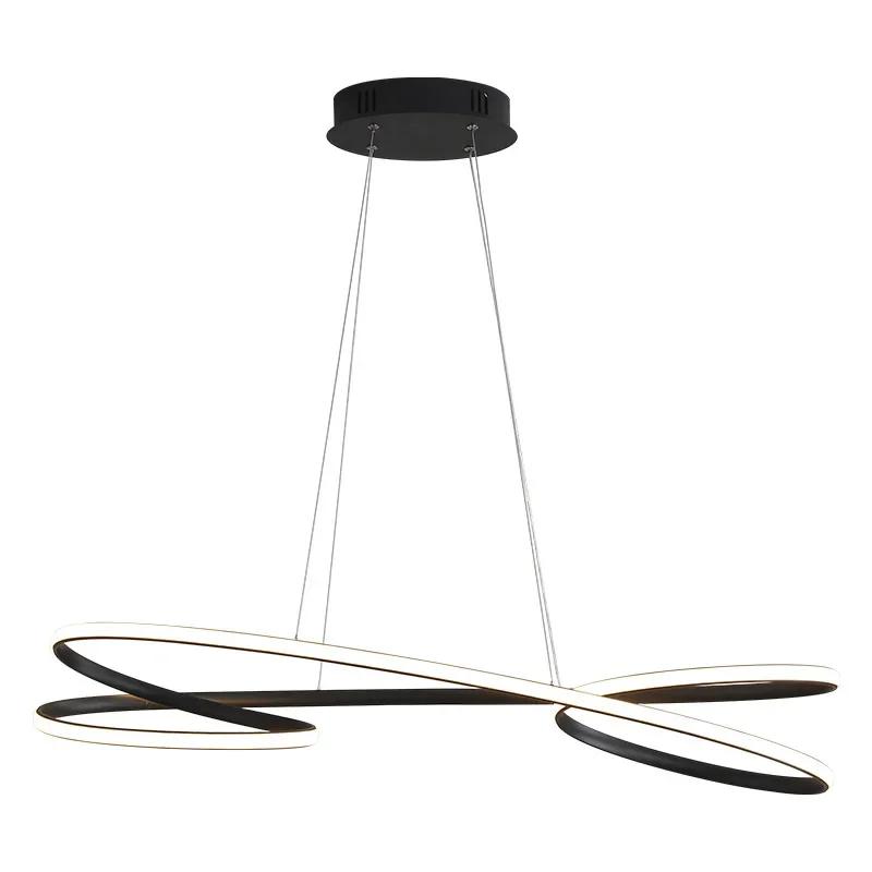 Lumini cu pandantiv cu LED moderne pentru sufragerie, bucătărie, cameră, bar, magazin, lampă cu pandantiv cu LED de culoare neagră sau albă ZM112402