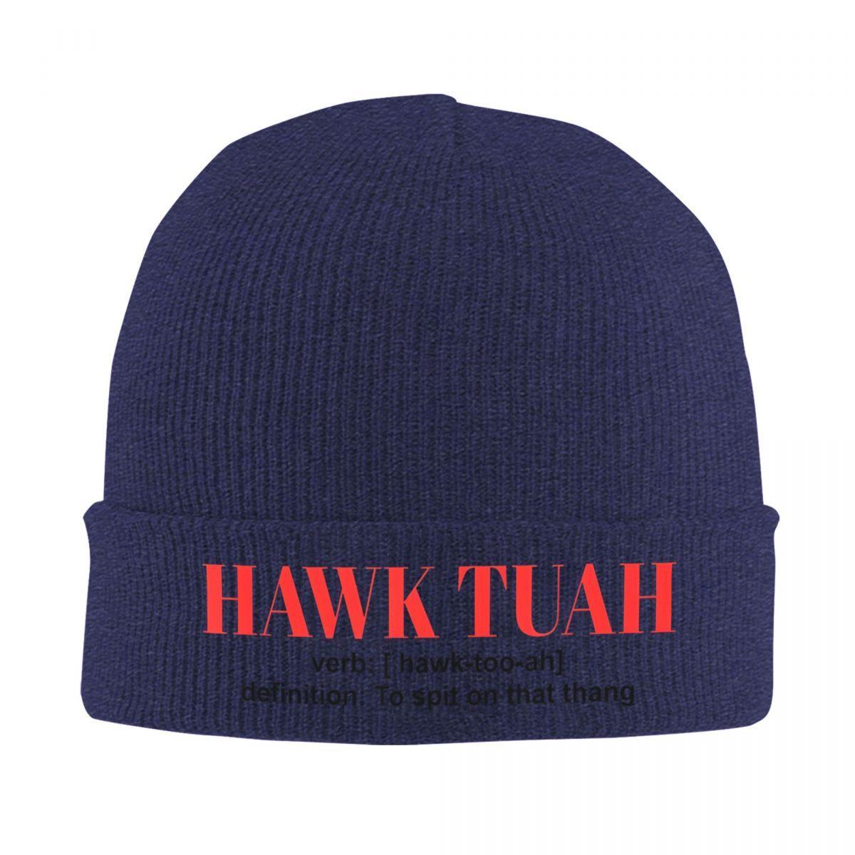 

Hawk Tuah Spit On That Thang Knitted Hat for Women Men Skullies Beanies Autumn Winter Hats Funny Hawk Tuah Warm Caps
