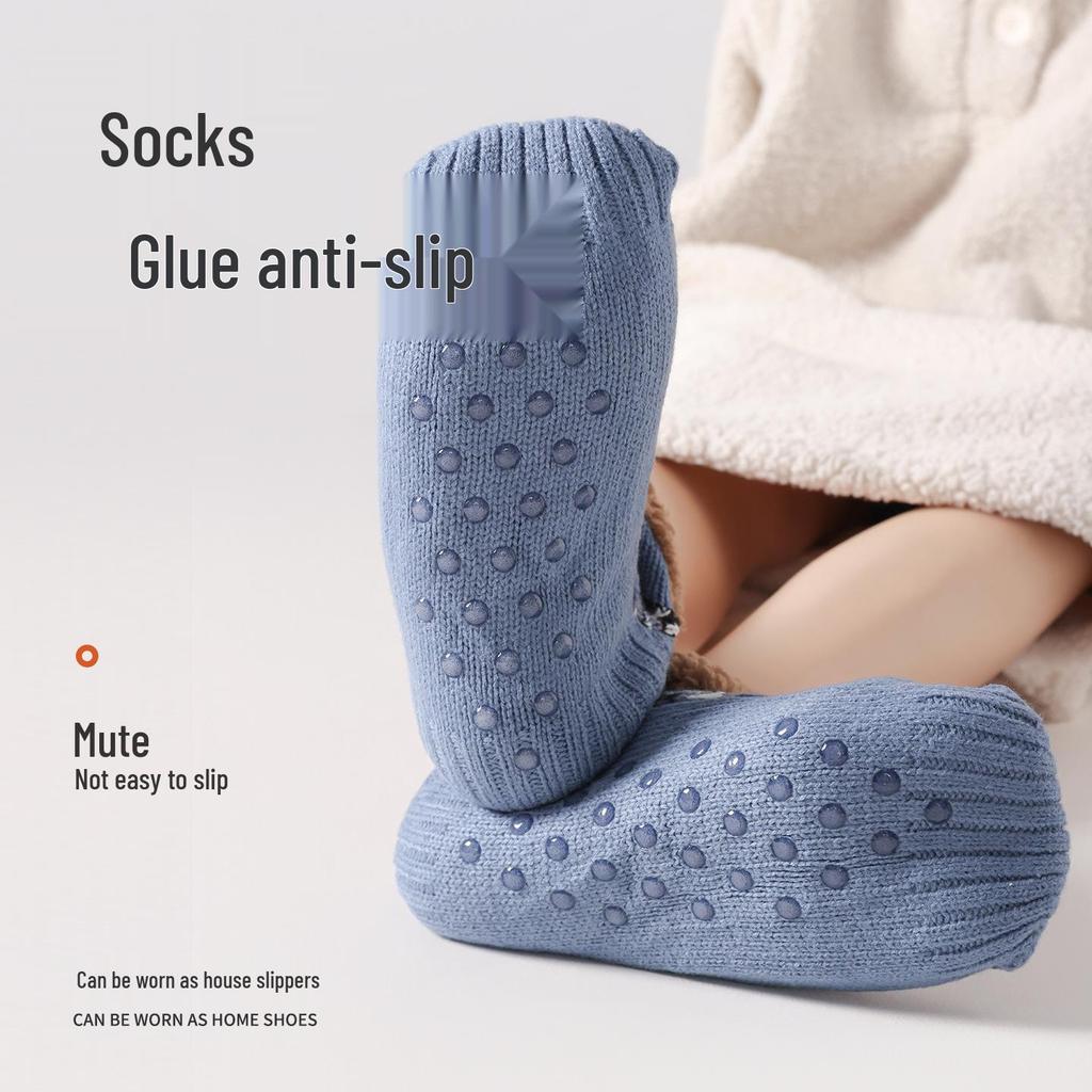Damen-Fleece-gefütterte Kniestrümpfe - Gemütliche Plüsch-Schlafsocken für Herbst und Winter