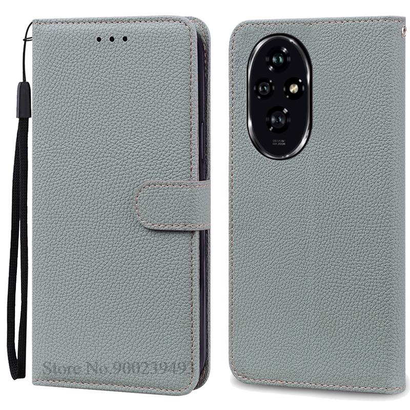 For Honor 200 Case Honor 200 Pro Case Silicone Pu Leather Wallet Case For Honor 200 5G Phone Case For Honor 200 Pro Cover Fundas