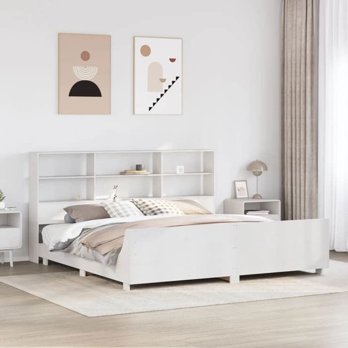 VidaXL Bed Frames Without Mattress White 180x200 Cm Solid Pine Wood 3323681