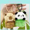Charming Capybara Plush Keychain Coin Purse For Students Perfect Miniature Gift