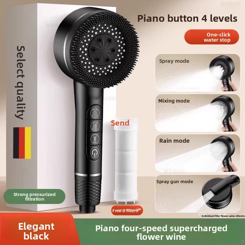 Handduschhuvud med högt tryck, Ultrastarkt sprutflöde, Lätt att installera, Badrumstillbehör | Praktisk badrumsprodukt Duschhuvud