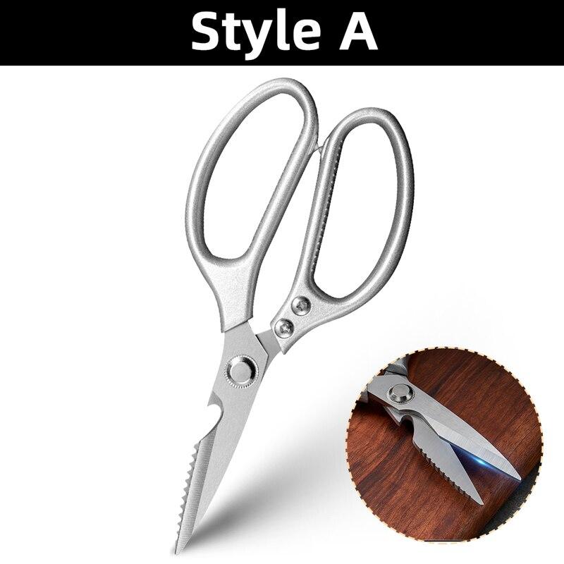 Kitchen Chicken Bone Fish Scissors Chicken Duck Cutter Shears Stainless Steel Scissors Scale Clean Cook Knife
