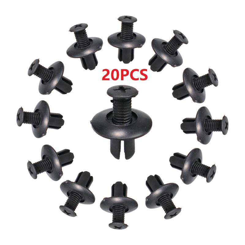 

20/50pcs Universal Car Bumper Fender 8mm Hole Plastic Rivets Fasteners Screw Car Fastener Clips for Toyota Focus Kia Nissan