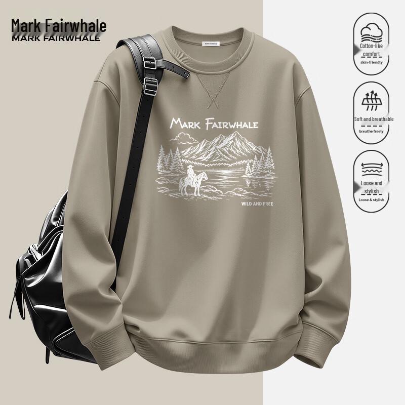 Mark Fairwhale Men's Oversized Graphic Pullover Sweatshirt
