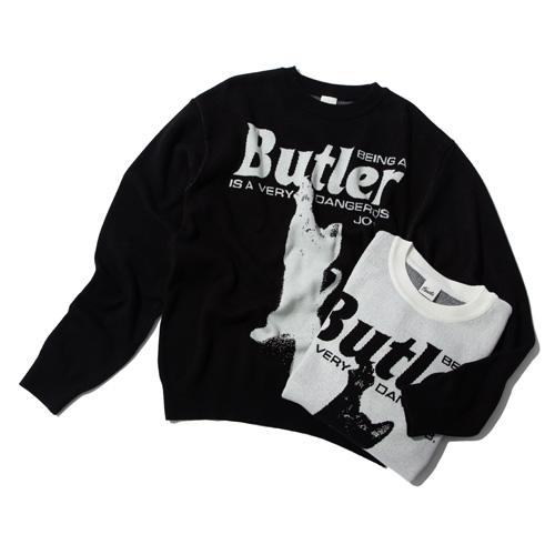 Keuluchi Cat Butler Knit Sweater (White)